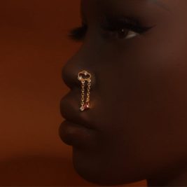 Drop Chain Cloudy Gem Nose Stud Piercing Jewelry