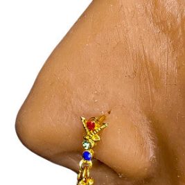 Cubic Zirconia Ginger Nose Hoop Piercing Jewelry