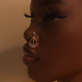 Chyna Dangle Half Moon Gem Nose Stud
