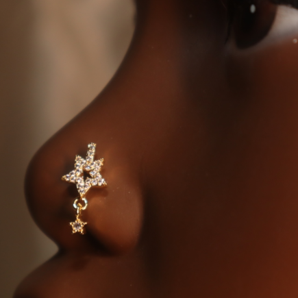 Y2K Star Cute Dangle Gems Nose Stud Jewelry