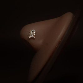 Dinosaur Nose Stud Gem Ring Piercing Jewelry