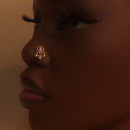 Sawyer Three Heart Nose Stud Jewelry Piercing