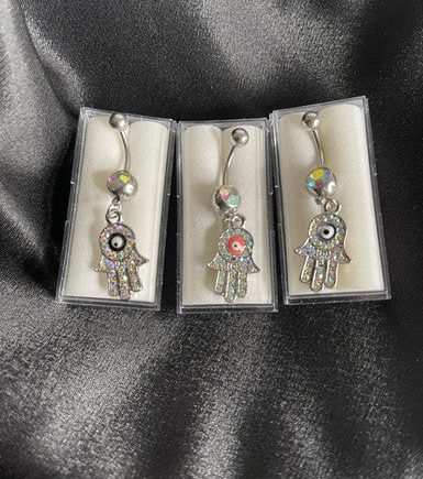 Hasma Centered Eye Navel Belly Button Ring