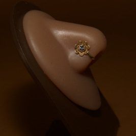 Flower Stone Fit Nose Cuff Clasp