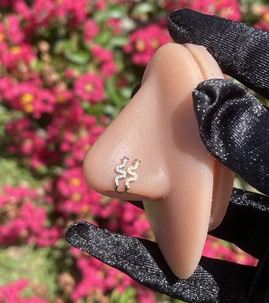 Cubic Zircon Snake Nose Clip-On Jewelry