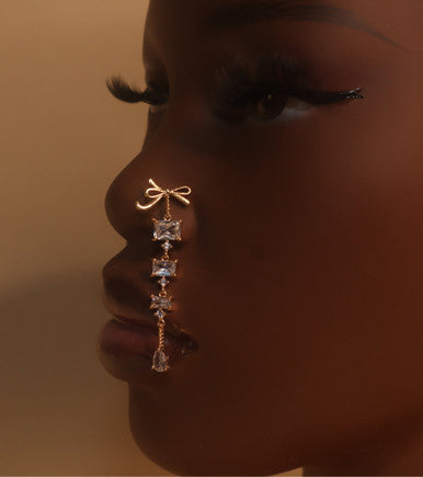 Bow Gems Nose Stud Piercing Jewelry 20G