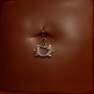 KITTY  OUTLINE Clip On Non Piercing Belly Button