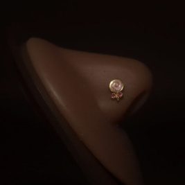Pink Lollipop Nose Stud Ring Piercing Jewelry