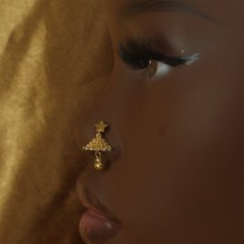 Outlaw Star Dangle Zirconia Nose Stud