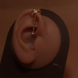 Dangle Cubic Zircon Gem Ear Clip  Non Piercing Jewelry