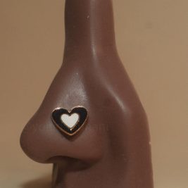 Serenity Multi Shaded Heart Nose Stud