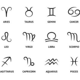 Exotic Multi Sign Zodiac Face Tattoo