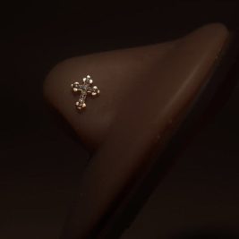 Holy Cross Nose Stud Ring Piercing