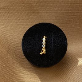 Monet Three  Gems Nose Hoop Ring