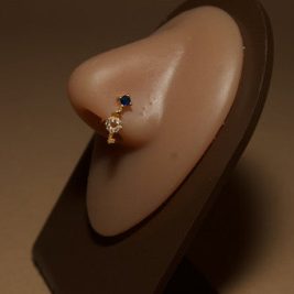 Key Heart Nose Stud Ring Piercing Jewelry