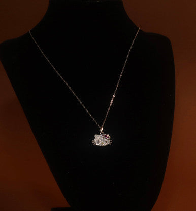 Cute Silver Color Kitty Shape Necklace Jewelry With Chain