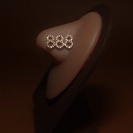 888 Balance  Angel number Nose Stud