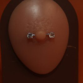 Clear Circle Gem Nipple Rings Body Piercing Jewelry