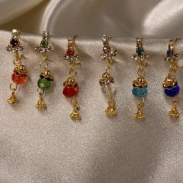 Genesis Dangling Gem Nose Hoop Stud Ring Piercing