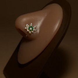 Hemp Flower Nose Stud Ring Piercing Jewelry