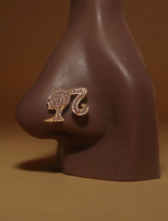 Material  Doll CZ Gemstones Nose Stud Piercing Jewelry