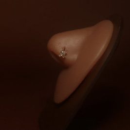 X Nose Hoop Ring Stud Piercing Jewelry