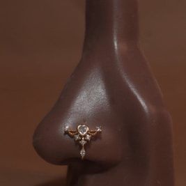 Success Mini Heart  Cubic Zircon Nose Stud