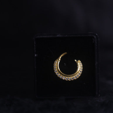 One Line Septum Clicker Nose Hoop Body Piercing Jewelry