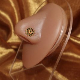 Ariel Green Gems Nose Stud Piercing Jewelry