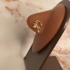 Chicago Floral Gem Nose Stud Piercing
