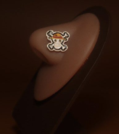 Skull Piece Nose Stud Piercing Jewelry