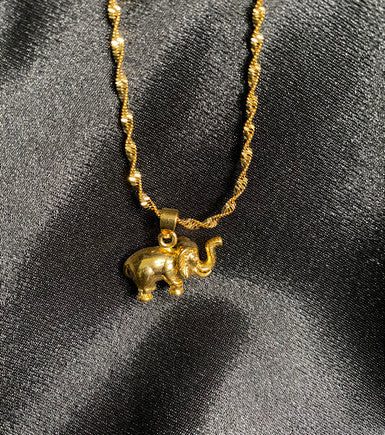 Luck Symbol Elephant Necklace Pendant Jewelry Gift