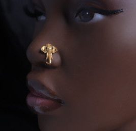 Cute Birthday Gift Elephant head Nose Stud Ring Piercing