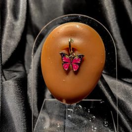 Colorful Butterfly Belly Button Clip-On Non Piercing Jewelry