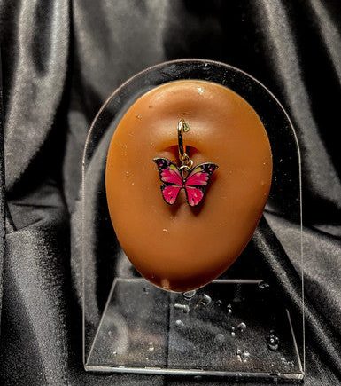 Colorful Butterfly Belly Button Clip-On Non Piercing Jewelry