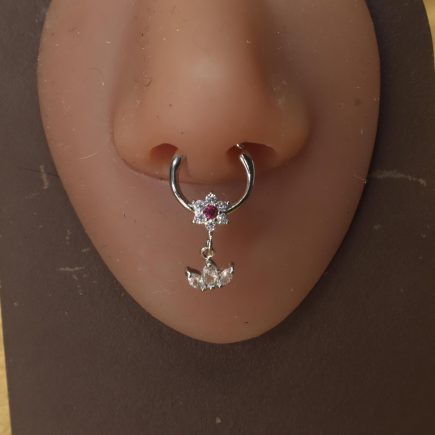 Blooming Charm Half Flower Dangle Septum