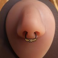 Boo Bat Halloween Septum Clicker Nose Hoop Jewelry