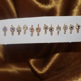 Branae MultiColor Cubic Zircon Gems Nose Hoop Ring Piercing