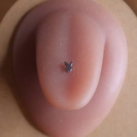 Stainless Steel Bunny Tongue Ring  Body Piercing Jewelry