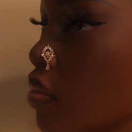 Bye Felicia Dangle Gem Nose Stud Piercing