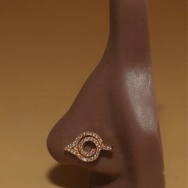 Hidden Leaf Nose Stud Piercing Jewelry