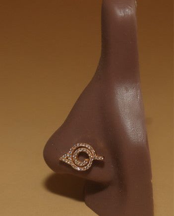 Hidden Leaf Nose Stud Piercing Jewelry