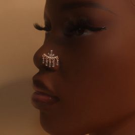 Soulene Dangle Cubic Zirconia Gems Nose Stud