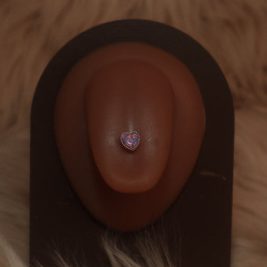 Y2K Heart Heart Detail Tongue Stud Jewelry
