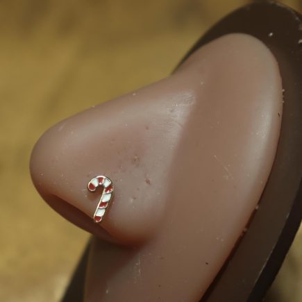 Candy Cane Nose Stud