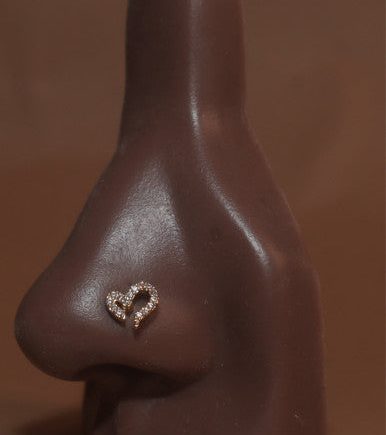 Rich Heart Energy Cubic Zirconia Nose Stud