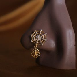 Charlotte Web Spider Nose Stud Ring Piercing