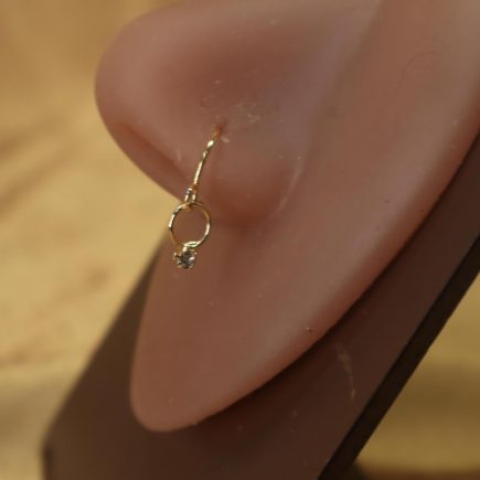 Chic Nose Hoop with Dangling Circle