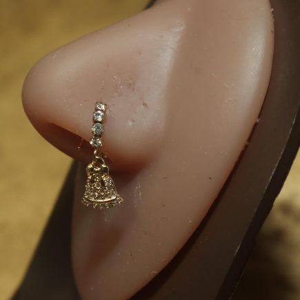 Christmas Bell Nose Hoop