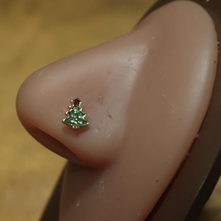 Christmas Tree Nose Stud